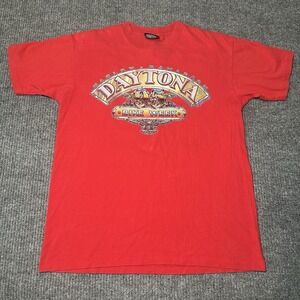 Vintage 1995 Bike Week Daytona Beach Red T-Shirt‎ Single Stitch Harley Davidson